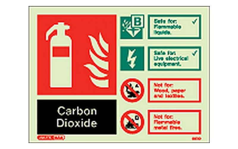 Co2 ID Sign Photoluminescent (100mm x 150mm)