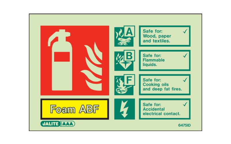 Foam ABF ID Sign Photoluminescent (100mm x 150mm)