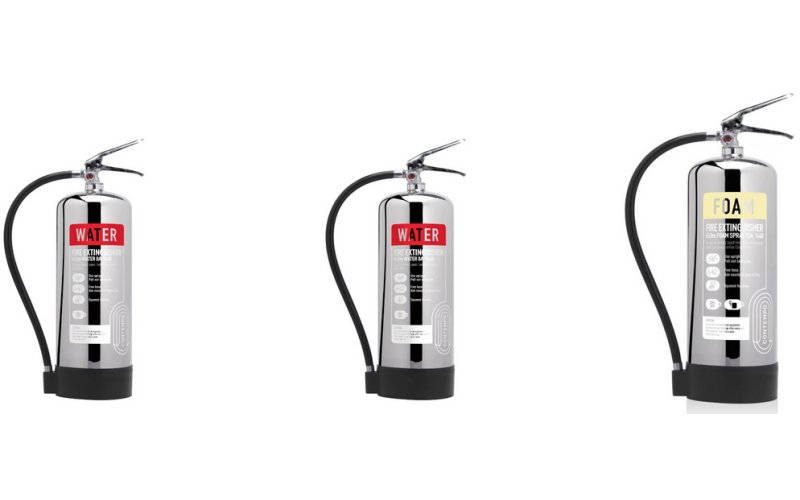 Stainless Steel and Polished Extinguishers