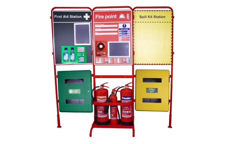 Fire Point with Wireless Alarm, First Aid Kit and Spill Kit